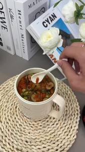 600mlElectric Heating Mug Multi-Function Portable Cooker Stew Boil Warm Milk Keep Warm for Office Dorm Travel Home