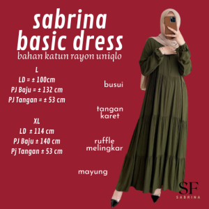 {\n    \"article\": \" Sabrina Basic Dress L XL Bahan Katun Rayon Uniqlo Adem Premium Busui Wudhu Friendly Muat BB 70Kg / Gamis Murah Meriah Promo / Gamis Wanita Dewasa Jumbo Terbaru Kekinian 2021 / Ootd Fashion Trendy Kekinian