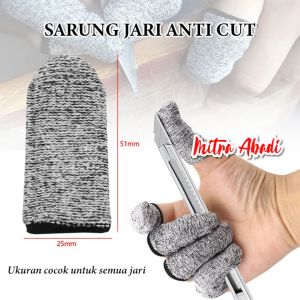 Sarung Jari Tangan Kain HPPE ANTI CUT - Fiber Fingers Glove