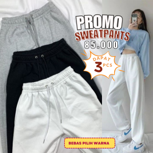 [COD] PAKET 3 PCS CELANA JOGGER PREMIUM SWEATPANTS CELANA JOGGER KOREA CELANA PANJANG JOGGER TRENING TRAINING CELANA SANTAI MURAH CELANA JOGGER PANTS COWOK CEWEK  CELANA PANJANG TALI Sport