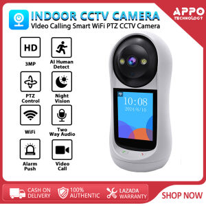 V380 PRO Video Call CCTV Camera 2MP IPS HD Screen Wireless Indoor WIFI Connection Voice Assistant Bidirectional Cry Sound Detection PTZ Control Motion Tracking Night Vision Baby Monitor
