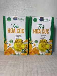 Trà túi lọc hoa cúc Bảo Khang (hộp 20 gói) trà hoa cúc khô giải nhiệt mát gan thanh lọc cơ thể ngủ ngon