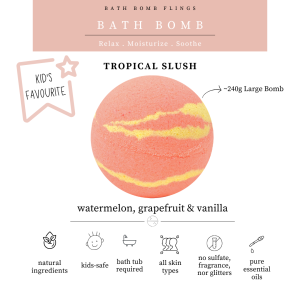 Singapore Natural Handmade Bath Bombs | Tropical Slush Bath Bomb (1 x 240g)