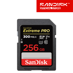 SANDISK Extreme Pro SDXC Card 256GB 300MB/s UHS-II V90 4K UHD
