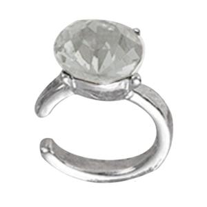 คลิปหนีบทันสมัยบนต่างหูแบบหนีบด้วยหินเพชรสังเคราะห์โลหะผสมอเนกประสงค์สำหรับผู้หญิงไม่ต้องเจาะ