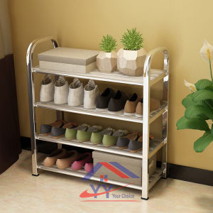 3/4/5/6 Tier (4 BAR/TIER) High Quality Stainless Steel Shoe Rack / Flower Rack / Indoor Outdoor Rack / Shoes Rack / Rak Kasut