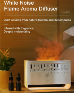 💖READY STOCK💖3D simulation flame fragrance air humidifier white noise sleep music speakers essential