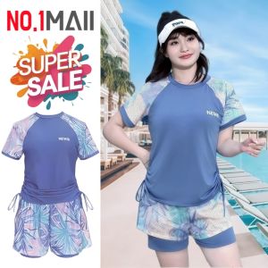 ชุดว่ายน้ำสาวอวบ Plus Size ชุดว่ายน้ำป้องกันรังสียูวี ขนาดสินค้า เสื้อรอบอก32นิ้ว ยาว22นิ้ว กางเกงรอบเอว22นิ้ว ยาว9นิ้ว (ขนาดก่อนยืด) สินค้าพร้อมส่ง