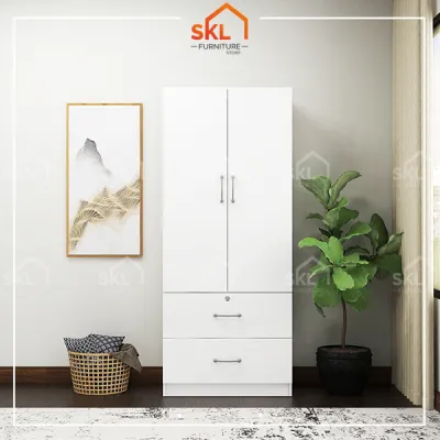 [Ship Out In 2 Days] [FREE 3D INSTALLATION GUIDE] SKL Furniture DOMI 2 Doors Wardrobe / Open Wardrobe