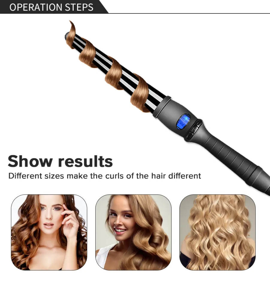 Curls with different on sale sized curling irons