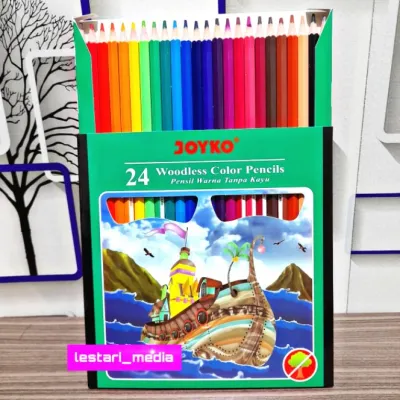Set pensil warna joyko 24 warna panjang