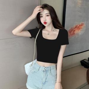 QDshop รุ่นใหม่📌 เสื้อยืดแฟชั่นผู้หญิงมาใหม่ เสื้อยืดคอเหลี่ยมแฟชั่นสีพื้น รุ่นนี้ผ้านิ่มมากใส่สบายมากๆ ตัดเก็บเก็บงานดีมากราคาน่ารักๆกันเลยจ้ะรุ่นนี้สาวๆห้ามพลาด🚨