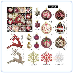 【DAILY ESSENTIAL】 Christmas Tree Decorations | Ornament Sets Gold Star or 10m LED String Lights
