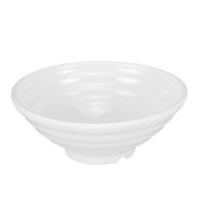 KECTTIO Melamine Ramen Bowl Red and Black Ring Striped Pattern Soup Bowl Tableware Japanese Style Fruit Salad Bowl Restaurant