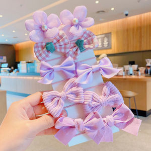 10Pcs Korean Ribbon Hair Rope Set Kid Hair Band Elastic Hair Band Rubber Band Headwear Hair Accessories