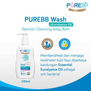 Pure Baby Wash 230ml PureBB Premium Care / Sabun Mandi Cair Untuk Bayi Hypoallergenic No SLS