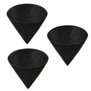 3PCS 12/14/16inch Cone Shaped Planter Basket Liners Fabric Hanging Plant Liners Nonwoven Planter Liners Black Felt Liner