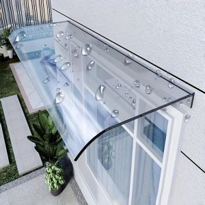 1pc Invisible Transparent Canopy No Installation Required - 100.0cm x 40.01cm Front Door Sunshade No Support Needed Four Seasons UV Protection Suitable for Courtyard Porch and Window Protection Roof Shade