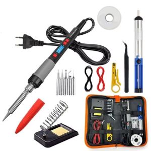 XUANY 90W Electric Soldering Iron Welding Tool Kit EU/US/UK Plug Digital Display Welding Repair Tool Professional Heat Insulation Soldering Iron Pen Electronic Repair
