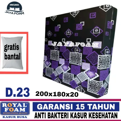 Kasur Busa 200 x 180 x 20 Royalfoam Garansi 15 Tahun Kasur Nomer 1 Kasur Anti Bakteri Kasur Royal Kasur Kesehatan Kasur Murah Anti Kempes Gratis Bantal Inoac