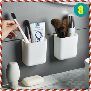 2pcs Nordic Wall Mounted Multipurpose Box Toothbrush Holder