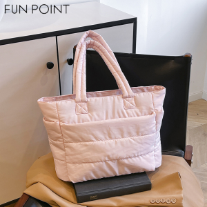 FUN POINT Fashion Tote Bag for Women Laptop Handbag Waterproof Travel Shoulder Bag for Sport College Commutes
