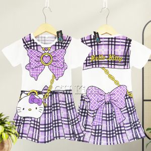 dress anak motif sailor bahan rayon lembut untuk 3-8 thn