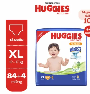 [GIFT] Tã quần Huggies Mega Jumbo XL84 - số miếng thay đổi theo tùy đợt