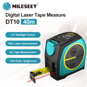 Mileseey 3-in-1 Digital Laser Tape Measure DT10/DT11/DT20 40m/60m Laser 5m Steel Tape Accuracy ±2mm Life Waterproof USB Charging Area/Volume/Pythagorean Measurements