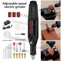 24pcs/Set Mesin Gerinda Mini Elektrik 100V-240V Pengaturan Tanpa Langkah Kecepatan Electric Grinder Mengukir Alat Pena Bor Mini Alat Pena Ukir Listrik Penggiling 3000-18000 Putaran/Menit untuk Milling Polishing. 