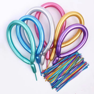 Balon Latex Twist Pentil Chrome Balon Panjang Isi 100 Pcs