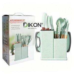 Mega Set Silicone Kitchen Utensils Set 19PCS Cooking Utensils Kitchen Knife Set Non-stick Cooking Shovel Cutting Board