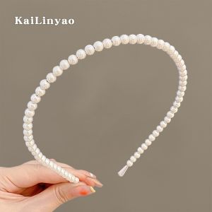Korean Fashion Pearl Headband Womens Simple Retro Hair Accessories
