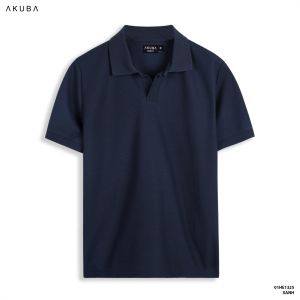 Áo Polo Nam AKUBA Cổ Bẻ Không Nút – Form Slimfit Vải Cotton Co Giãn Thoáng Mát | 01HE1325