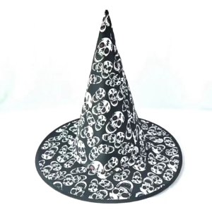 Mũ phù thủy Halloween với bộ xương trang trí vải polyester nhẹ cho các bữa tiệc trang phục và các cuộc tụ họp theo chủ đề