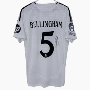 Player Edition 24-25 Real Madrid Home T-Shirt Top No. 5 Bellingham In Chữ Ký tay ngắn bóng đá Jersey trận đấu thể thao Quần Áo Người hâm mộ Bộ Sưu Tập Quà Tặng