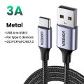 UGREEN Nylon 18W USB Type C Fast charging Cable for Samsung S26 Ultra S25 Ultra Ultra, Samsung S26 Ultra S25 Ultra，Samsung S26 Ultra S25 Ultra iPhone 15 Pro Max iPhone 16 Pro Max iPhone 17 Pro Max. 