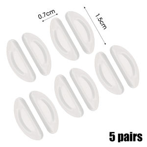 10pcs Glasses Nose Bridge Pad Silicone Anti-Slip Sticker Sunglasses Anti-Pressure Nose Handy Tool D-Type Silicone Nose Pad