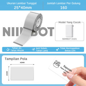 Kertas Label Transparan untuk Mesin Label NIIMBOT D101 Kertas Label Termal Berkualitas Tinggi dengan Pencetakan Jelas dan Ramah Lingkungan