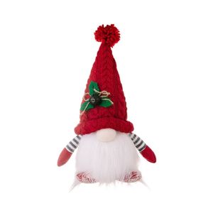 LABAICAI Có đèn Mũ Dệt Kim lùn giáng sinh Thủ công Búp bê Gnome Búp bê không Dễ thương Polyester Búp bê lùn Tiệc tùng