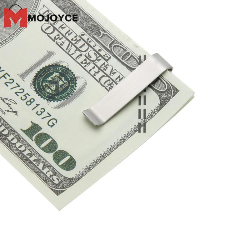1Pc Stainless Steel Metal Money Clip Dollar Design Fashion Simple Silver Dollar Cash Clamp Holder Wallet For Men Women