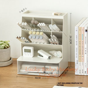 Slanted Pen Holder / Cosmetics Lipstick Holder / Office Supplies Organizer / Large Capacity Storage Box Rainbow Culture