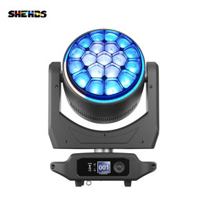 SHEHDS 19x40W RGBW Zoom Lighting Beam Wash Big Bees Eyes LED Moving Head Light for Night Club DJ Equipment Stage Disco Ball Dancing Lights