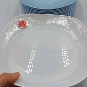 ยกแพ็ค จาน 9 นิ้ว เมลา มี 3 ร่วมรสชาติ ร่วมรสชา จานอาหาร จานกินข้าว มีรอยความคุณภาพ ดื่ม 100 องศา