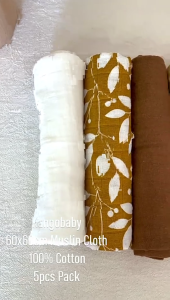 5Pcs Baby Facecloth Toddler Bath Towel Handkerchief Cotton Cloth Soft Washcloth