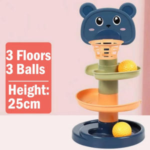 Childrens Fun Track Slide Ball Tower Shooting Stacks of High Baby Puzzle Rolling Baby Toys