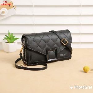 Murah Berkualitas!!! Tas Bahu Tunggal Kulit Lembut Versi Korea Dompet Diagonal Ritsleting Multifungsi Wanita Dompet Selempang Warna Solid