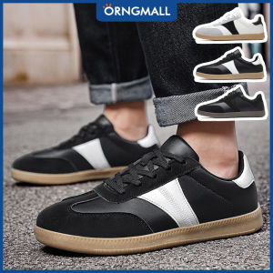 ORNGMALL Nam chất lượng cao Casual Sneakers dây buộc thời trang giày lưu hóa cho nam giới bền ngoài trời căn hộ Giày tập thể thao thích hợp cho cuộc sống hàng ngày và thể thao cỡ lớn 36-48