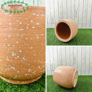 Pot Tanah Liat Model Pir Variasi Warna Pink & Hijau Pot Pohon Asli Artificial Hiasan Ruangan Aesthetic