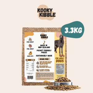 Grain Free Kooky Kibble Dry Dog Food 3.3kg New Zealand Made for All Life Stages